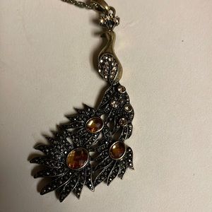 Peacock necklace one of a kind
